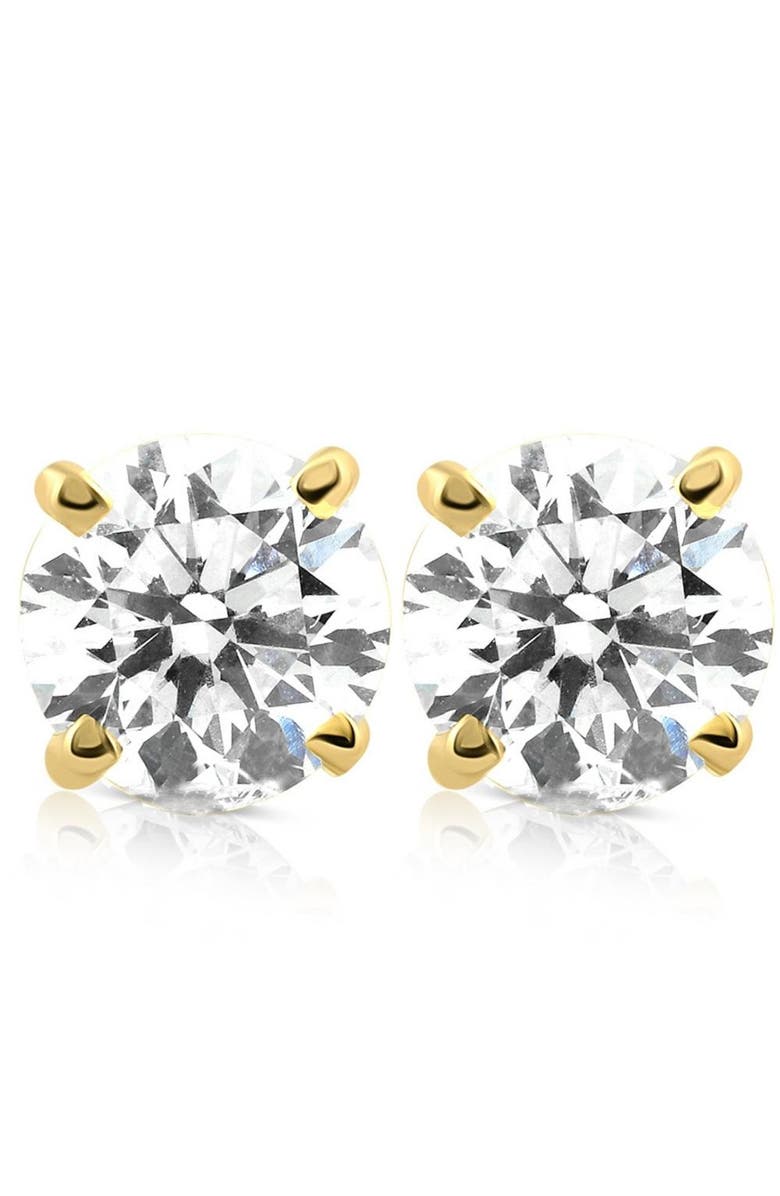Bliss Diamond 1/3 - 2 Ct TDW Diamond Screw Back Studs in 14k Gold Women's Earrings Lab Grown, Main, color, Yellow Gold - 1Ct