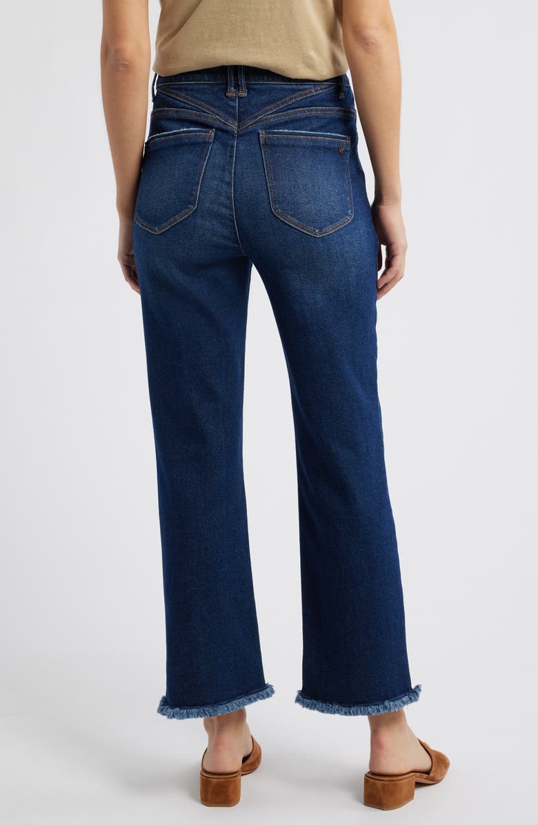 Wit & Wisdom Bennett 'Ab'Solution Skyrise Frayed High Waist Ankle Barely Bootcut Jeans, Alternate, color, Blue
