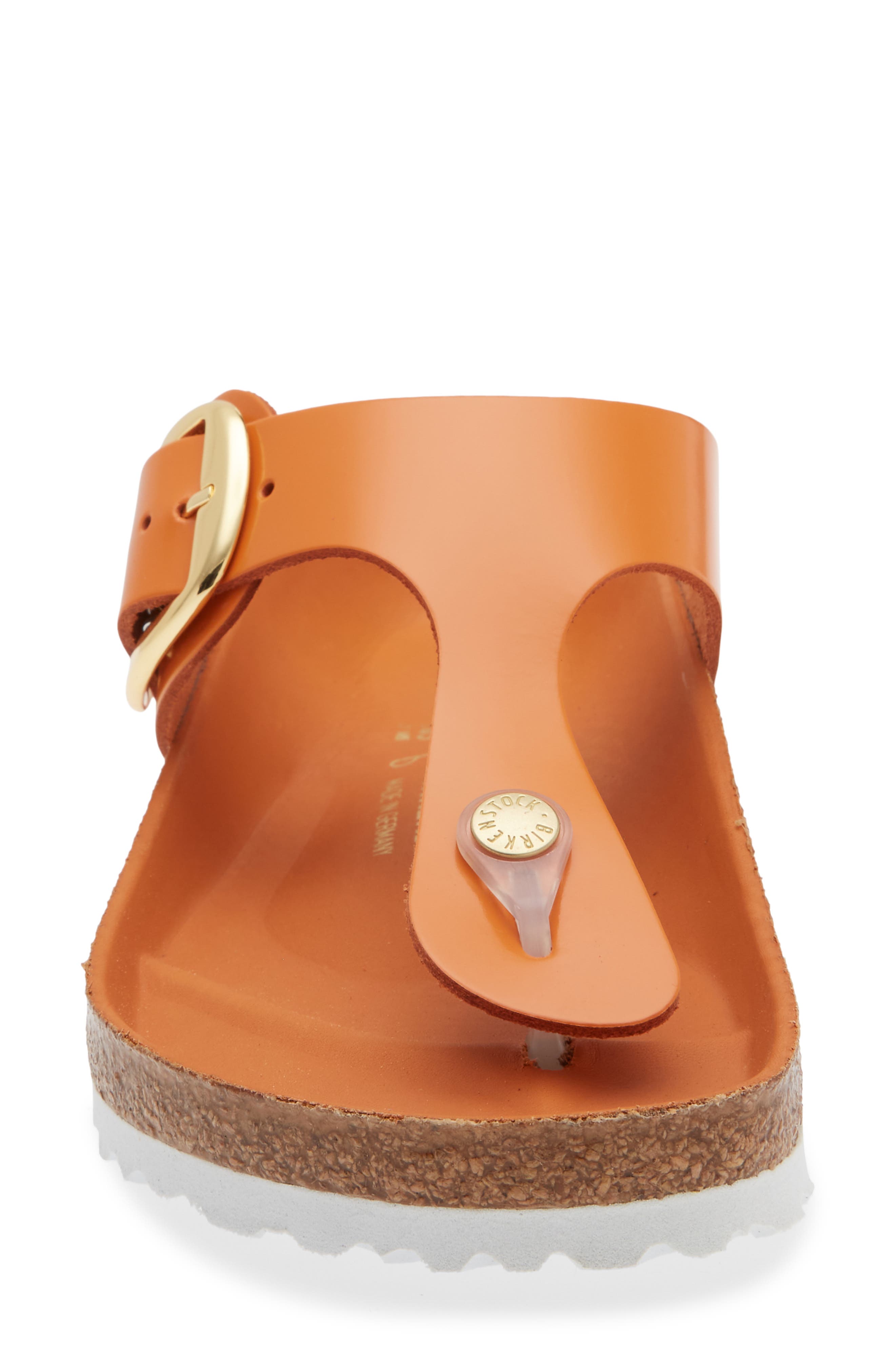 Gizeh Big Buckle Sandal, Alternate, color, KURKUMA HIGH SHINE