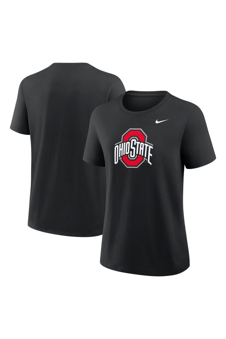 Women's Nike Black Ohio State Buckeyes Primary Logo T-Shirt, Main, color, Black