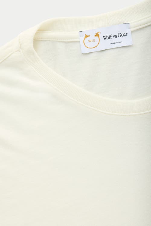 Wolf Vs. Goat (wvg) Light Weight Viscose Sorona Short Sleeve Crew Neck T-shirt In White