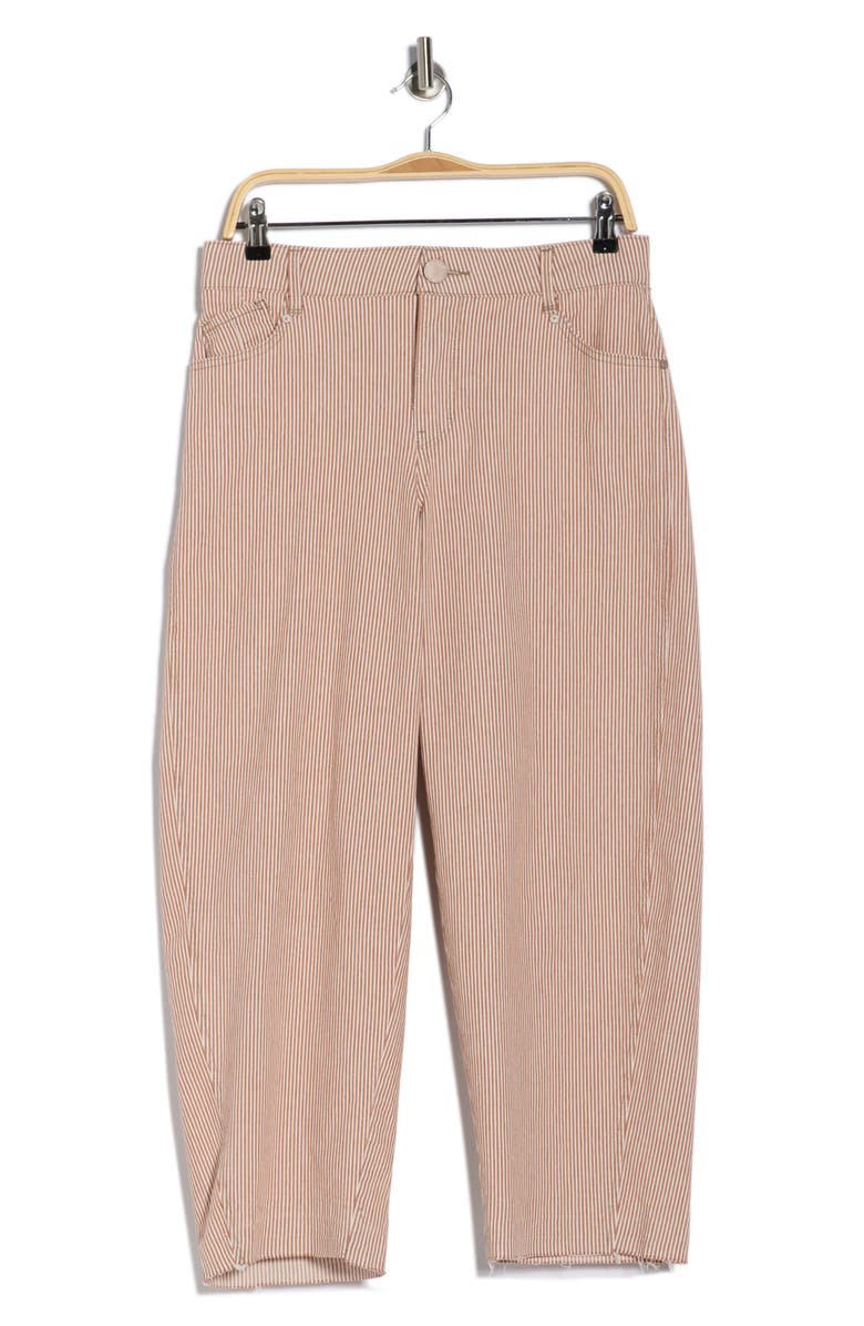 Democracy Released Hem Barrel Leg Jeans, Alternate, color, Striped Coffee