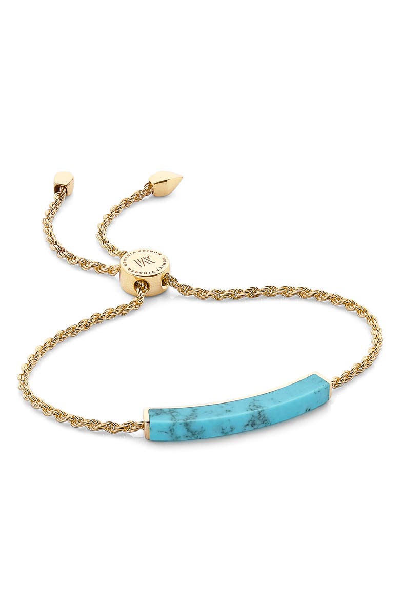 Monica Vinader Linear Semiprecious Stone Friendship Bracelet, Main, color, 