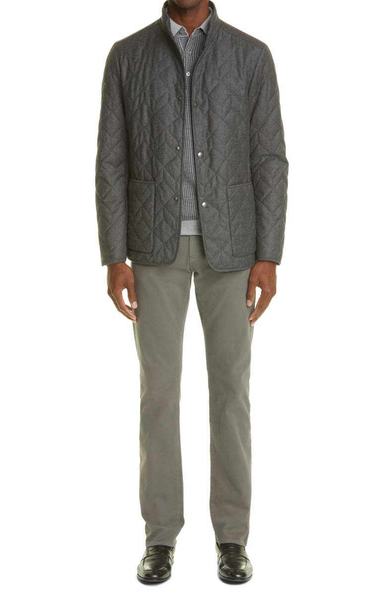 Canali Overdyed Bull Straight Leg Jeans, Main, color, 