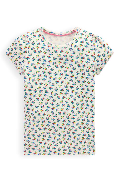 Mini Boden Kids' Short Sleeve Pointelle Top In Multi