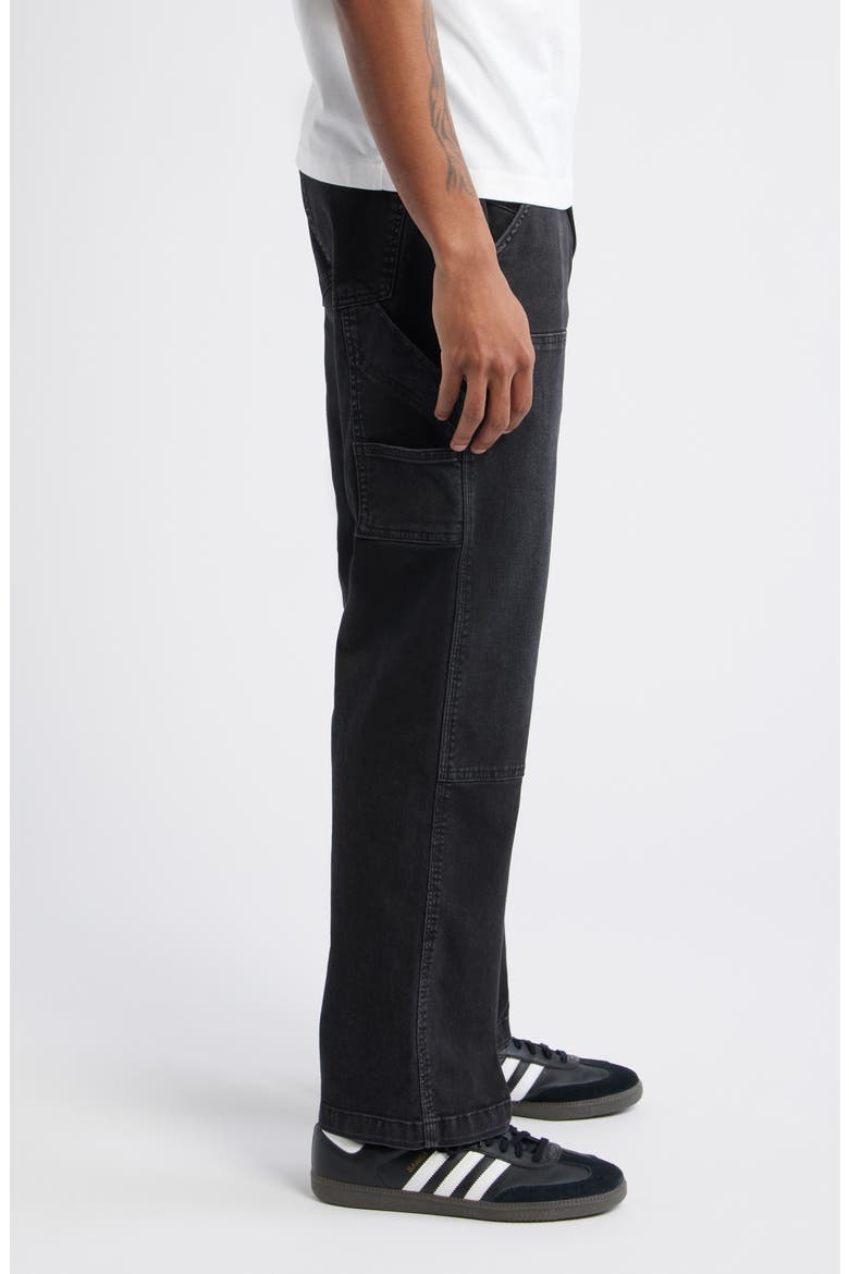 Stretch Denim Carpenter Jeans, Alternate, color, BLACK