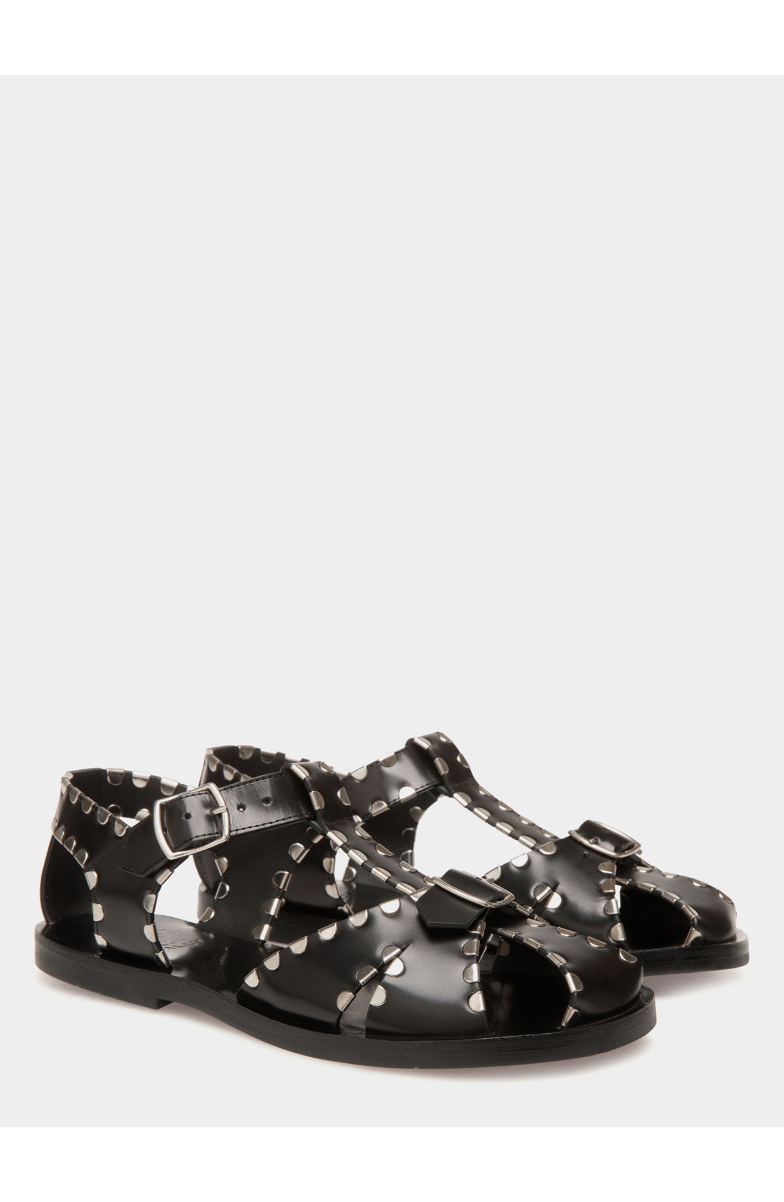 Bally Salis Flat Sandal, Alternate, color, Black