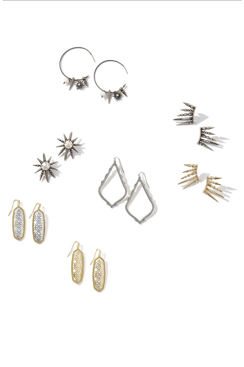 'Rogan' Pearl Stud Earrings, Alternate, color, PEARL/ SILVER