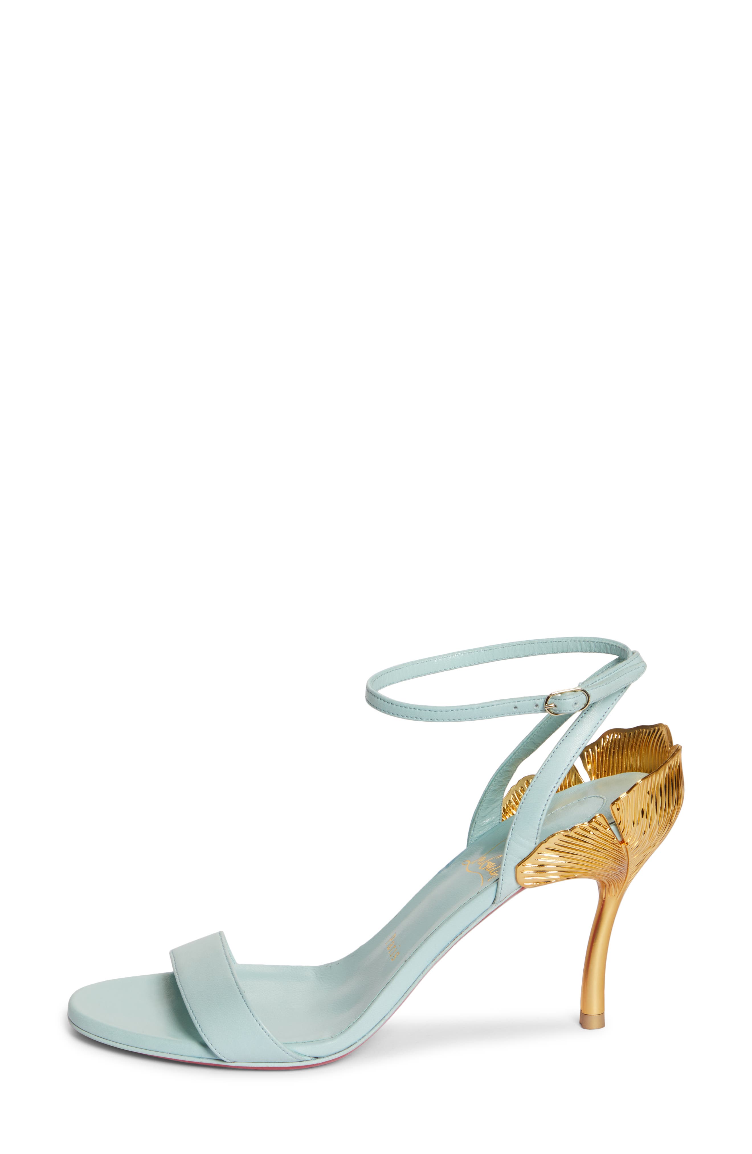 Ginkgo Girl Ankle Strap Sandal, Alternate, color, ICEBERG/ GOLD