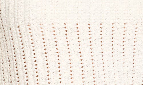 Nic + Zoe Nic+zoe Beach Walk Open Stitch Fringe Sweater In Classic Cream