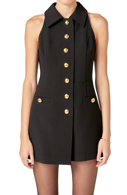 English Factory Sleeveless Romper in Black 