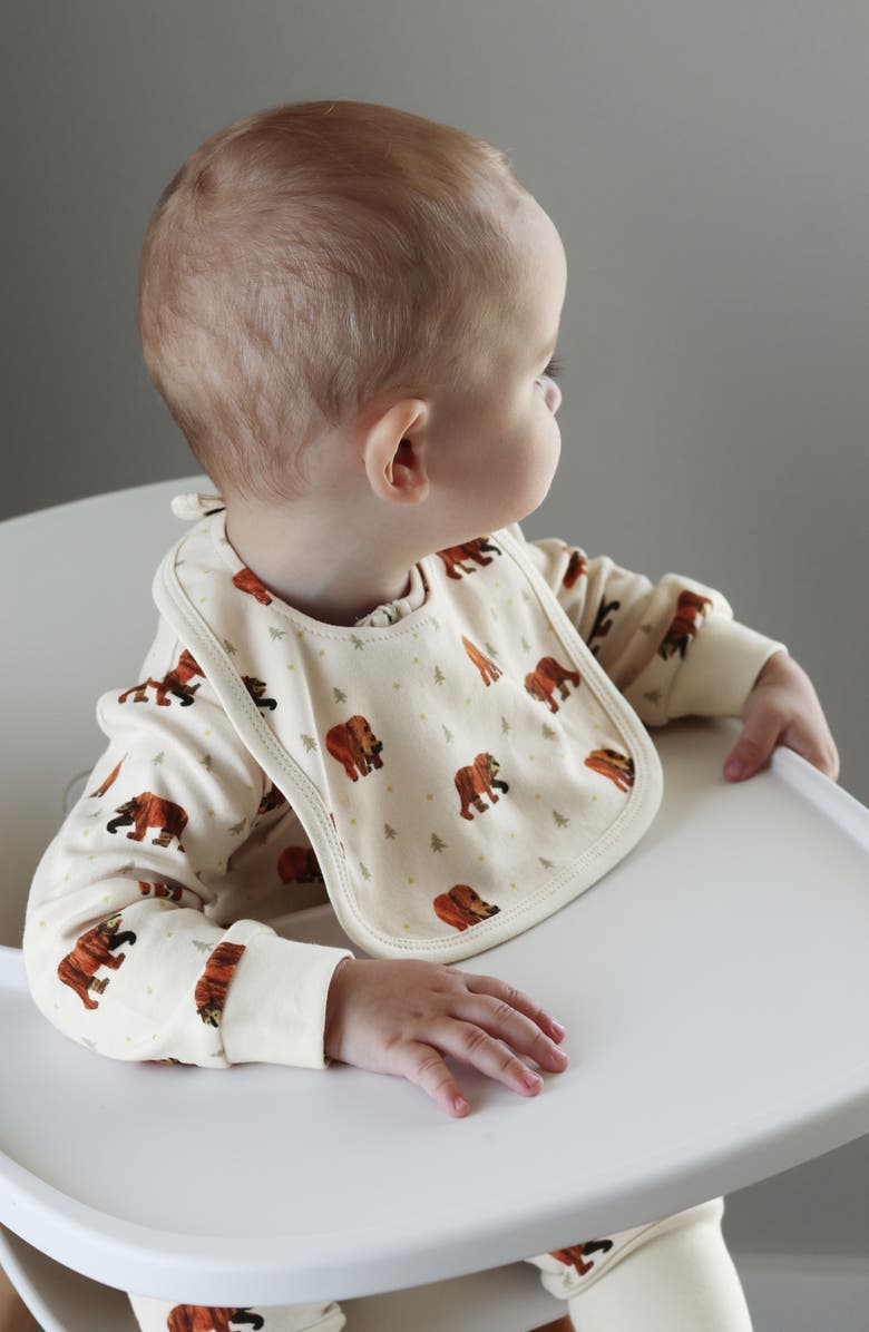 L'ovedbaby x The World of Eric Carle<sup>™</sup> 2-Layer Reversible Organic Cotton Bib, Alternate, color, Brown Bear