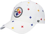 '47 Women's '47 White Pittsburgh Steelers Multi Confetti Clean Up Adjustable Hat