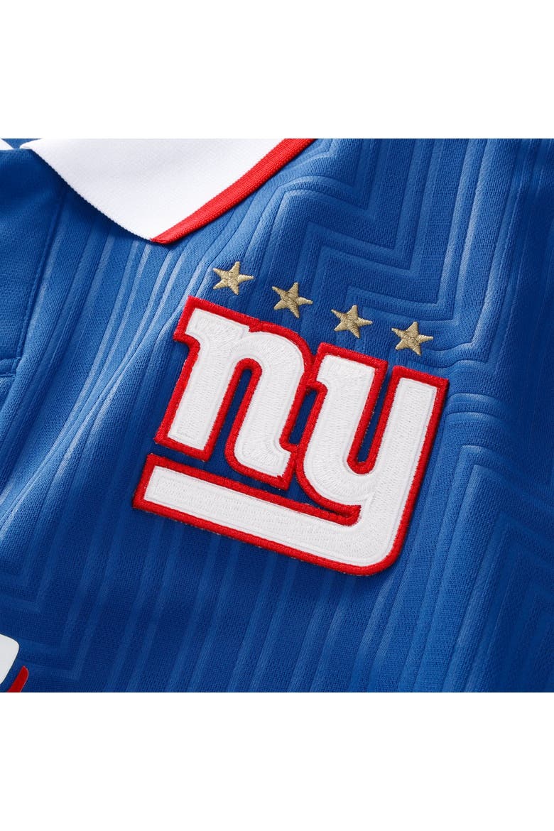 Youth Fanatics Royal New York Giants Football x Football Collared Fan Top, Alternate, color, Royal
