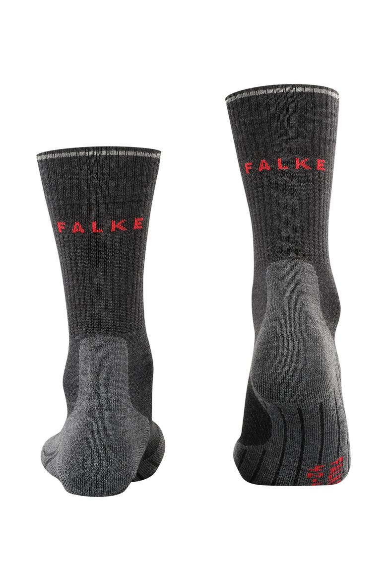 TK2 Explore Wool Silk Hiking Socks, Alternate, color, Anthracite Melange
