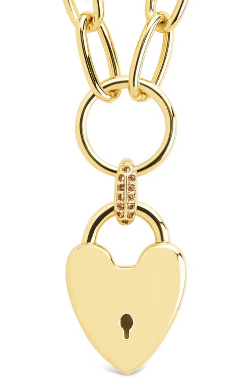 Sterling Forever Mirren Heart Padlock Pendant Necklace