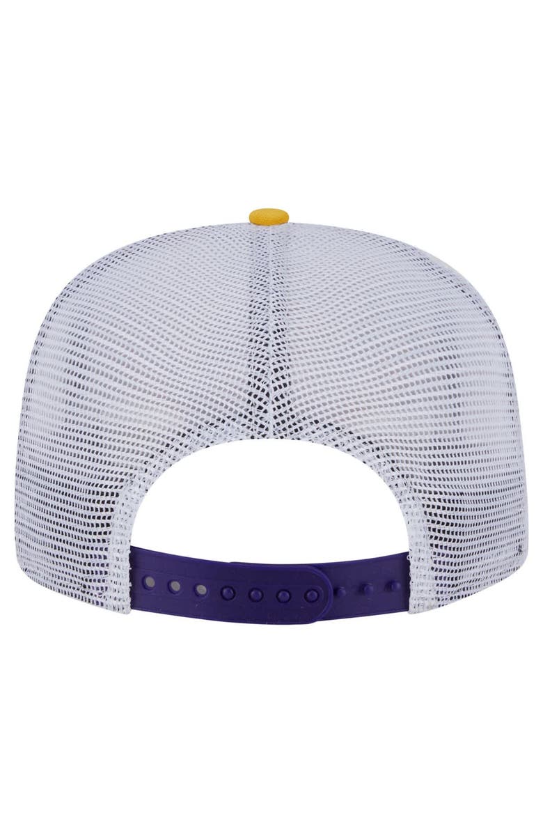 New Era Men's New Era Gold/Purple Minnesota Vikings Throwback Dye Golfer Snapback Hat, Alternate, color, Gold