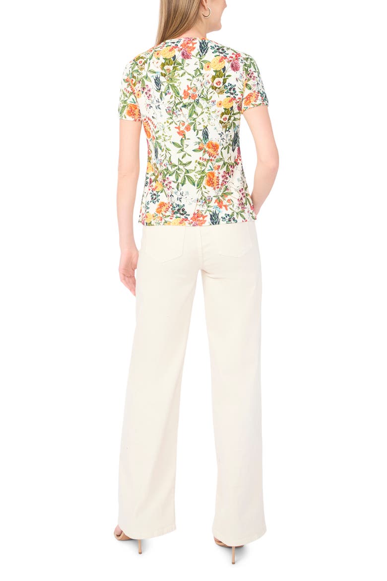Floral Print T-Shirt, Alternate, color, NEW IVORY