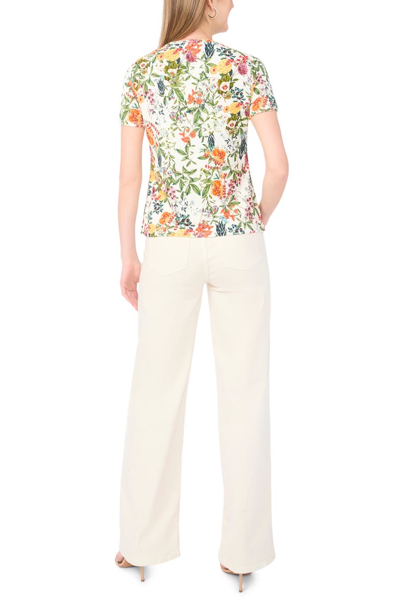 Ted Baker Floral Print T-Shirt, Alternate, color, New Ivory