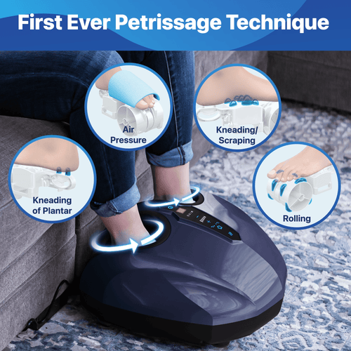 Miko Shiatsu Foot Massager With Heat, Lcd Display In Gray