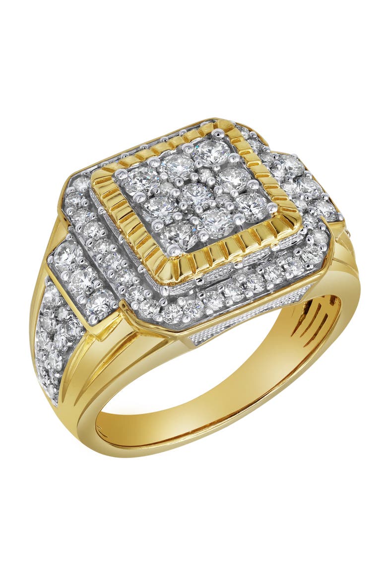 Bigg Boss 14K Yellow Gold Diamond Men Statement Ring - 2.04ct., Alternate, color, 14K Yellow Gold