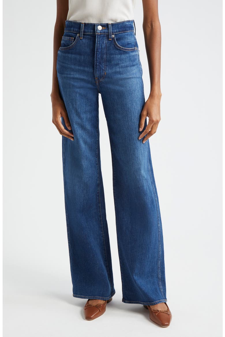 Taylor High Waist Wide Leg Jeans, Main, color, BRIGHT BLUE