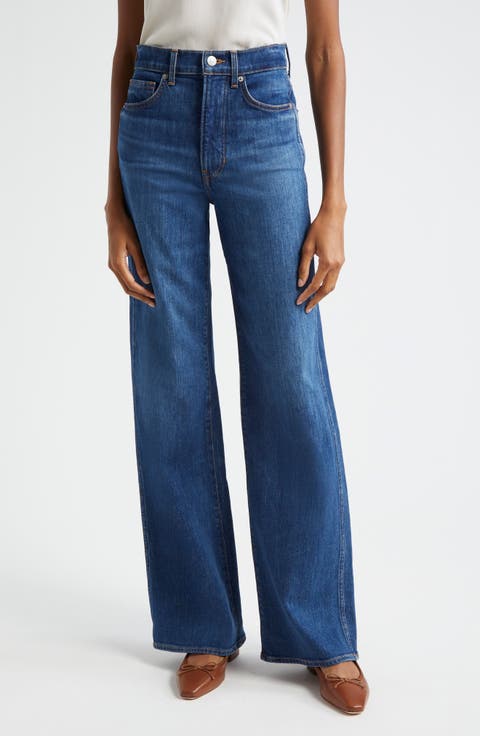 Taylor High Waist Wide Leg Jeans (Bright Blue)