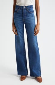 Veronica Beard Taylor High Waist Wide Leg Jeans