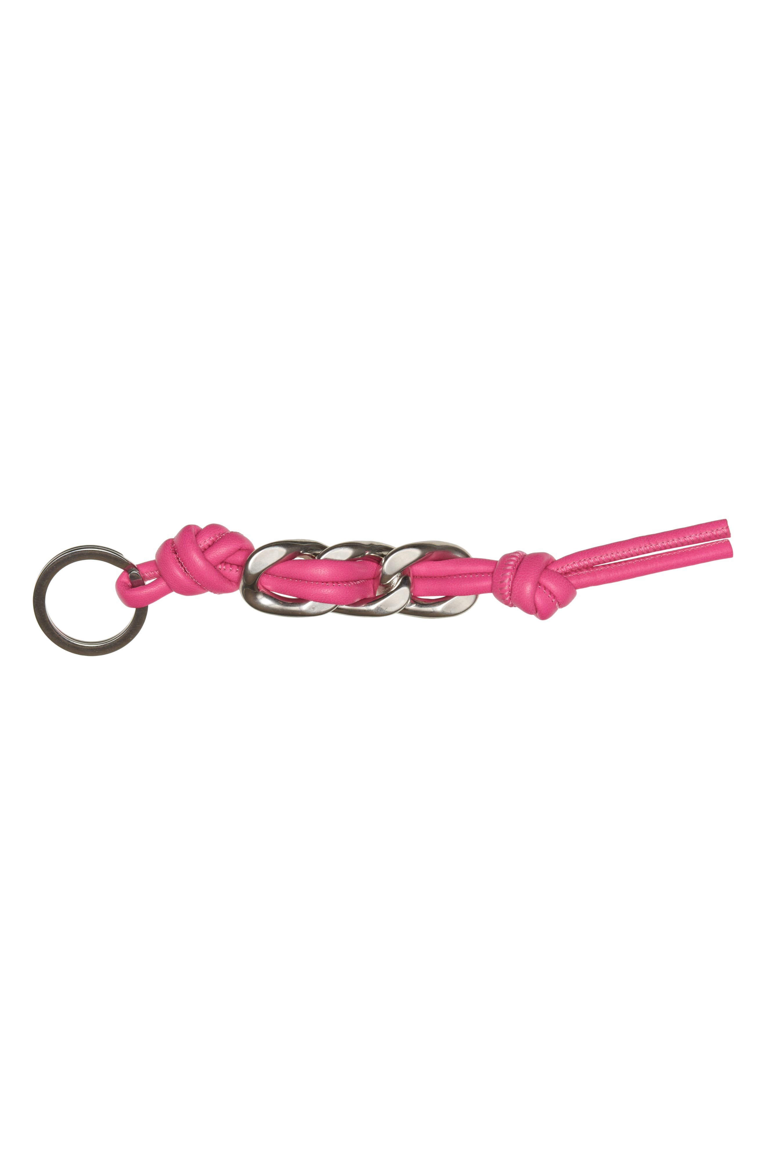 Knot Chain Key Ring, Main, color, BON BON-SILVER