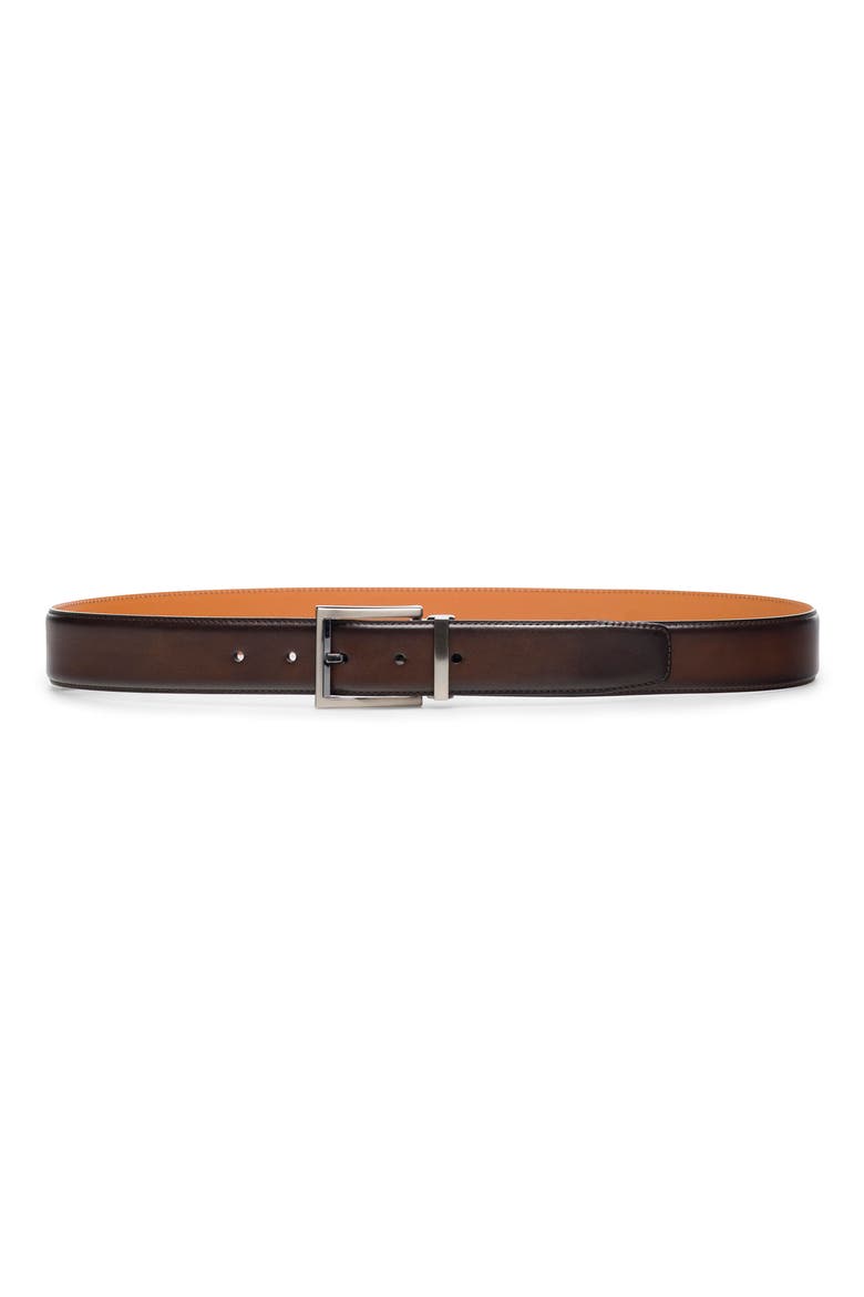 Elmer 1901 Leather Belt, Main, color, TABACO/ GREY