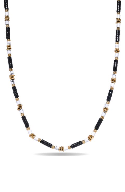 Men's Oliver Agate Beaded Necklace