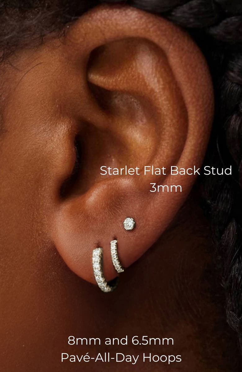 Seed2Stone Pavé-All-Day Single Hoop, Alternate, color, Silver