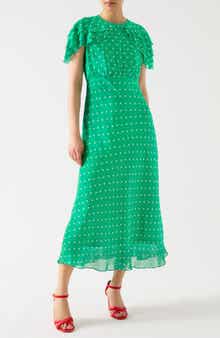 LK Bennett Ellen Polka Dot Maxi Dress