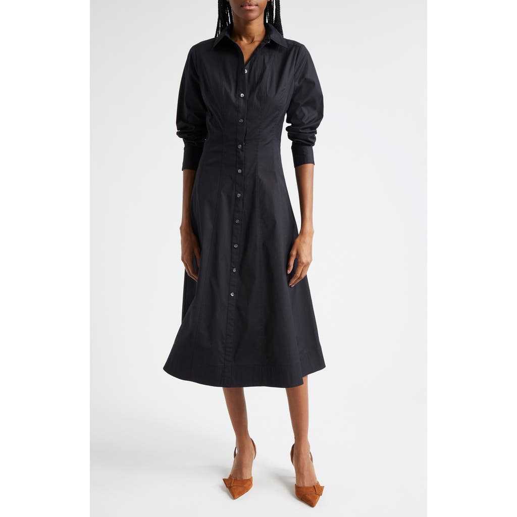 Veronica Beard Wright Button-front Midi Wrap Dress In Black