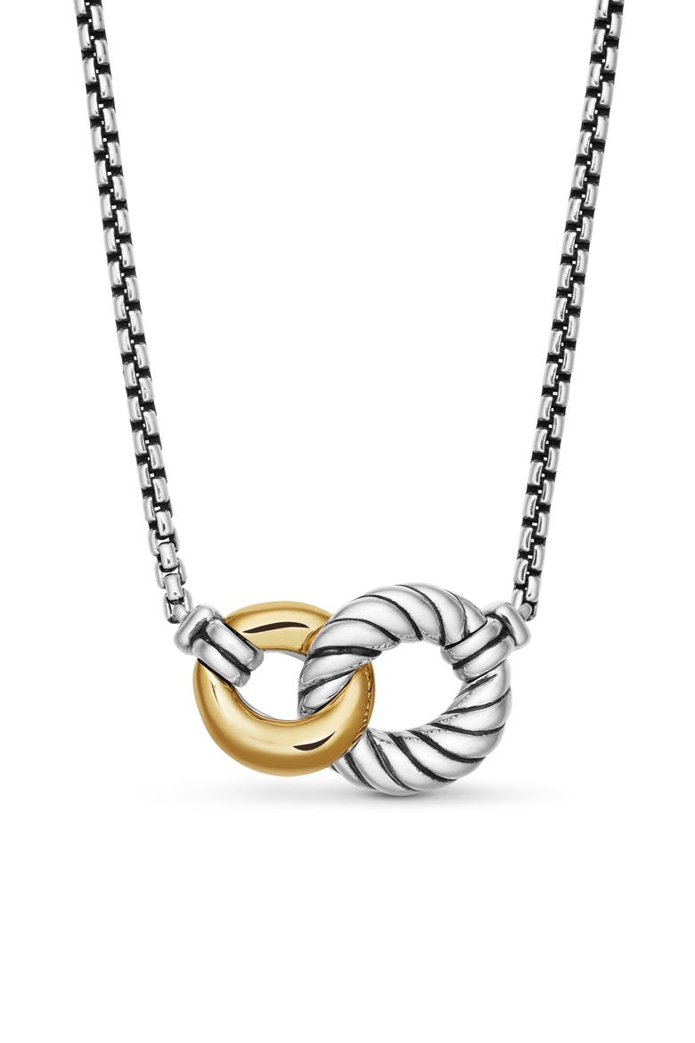Belmont® Curb Link Necklace, Main, color, TWO TONE