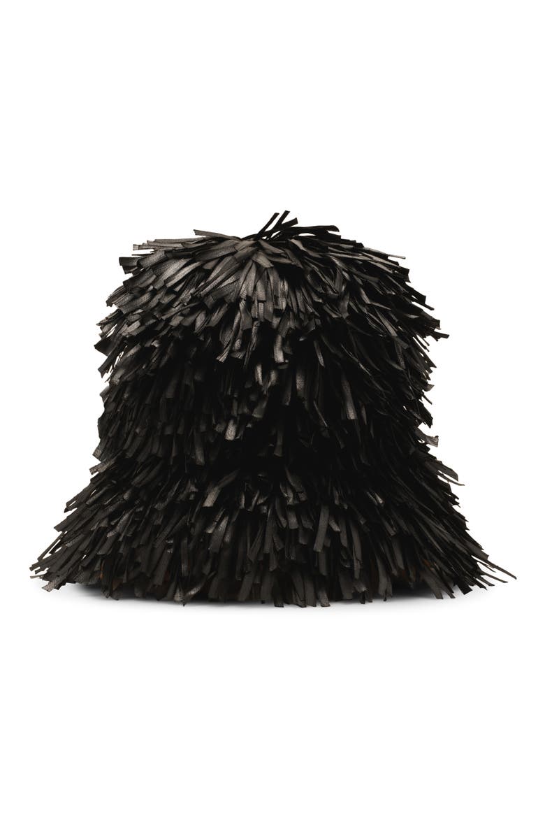 Darryl Fringe Bucket Hat, Main, color, BLACK