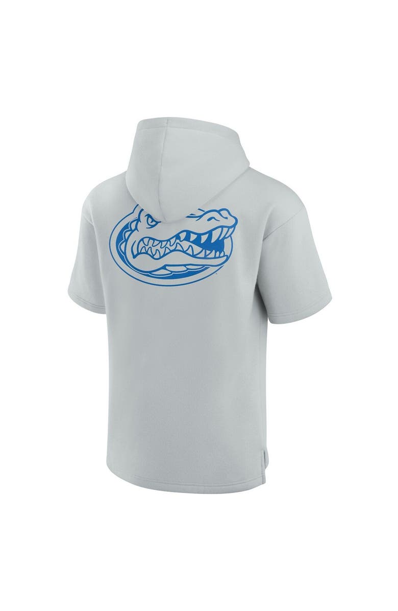 Fanatics Signature Unisex Fanatics Signature Gray Florida Gators Elements Super Soft Fleece Short Sleeve Pullover Hoodie, Alternate, color, Gray