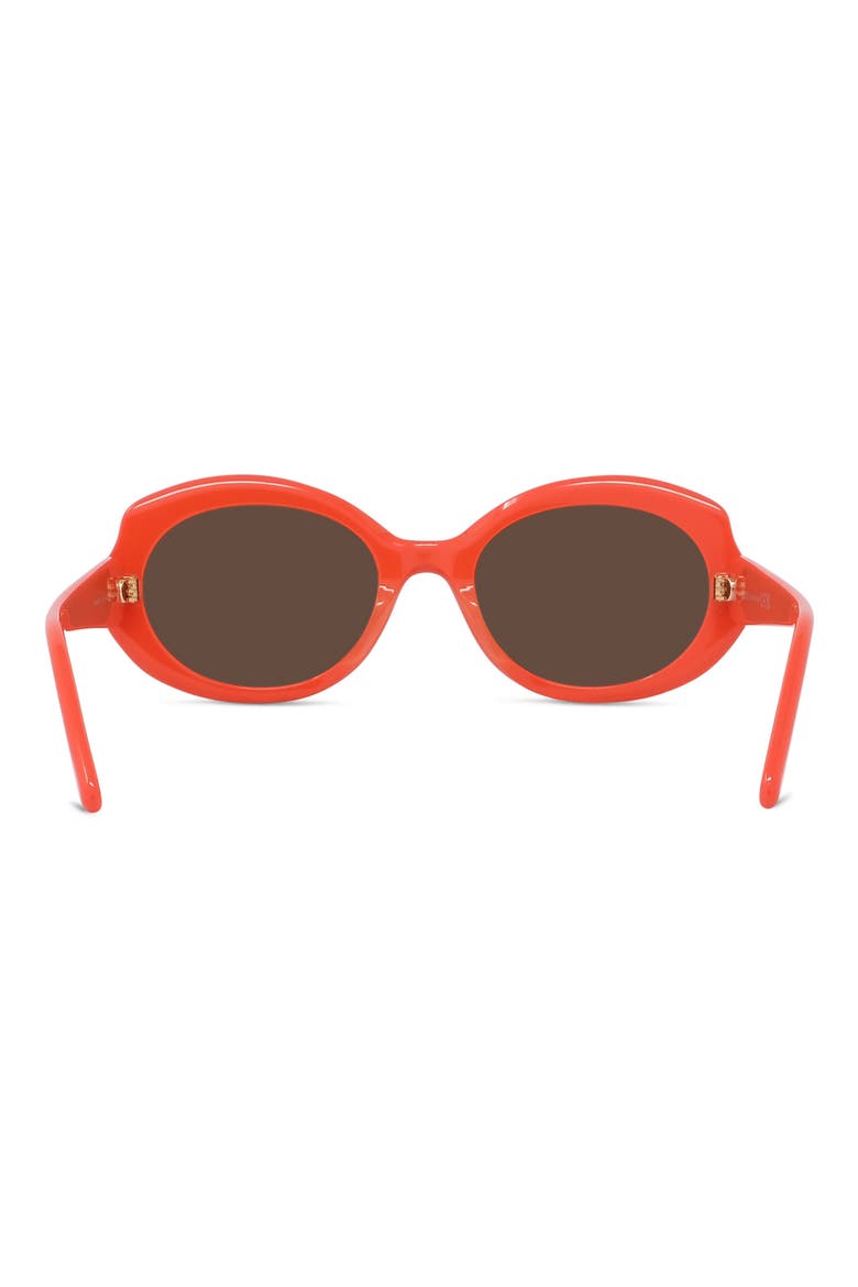 Thin Mini 54mm Oval Sunglasses, Alternate, color, SHINY ORANGE / BROWN