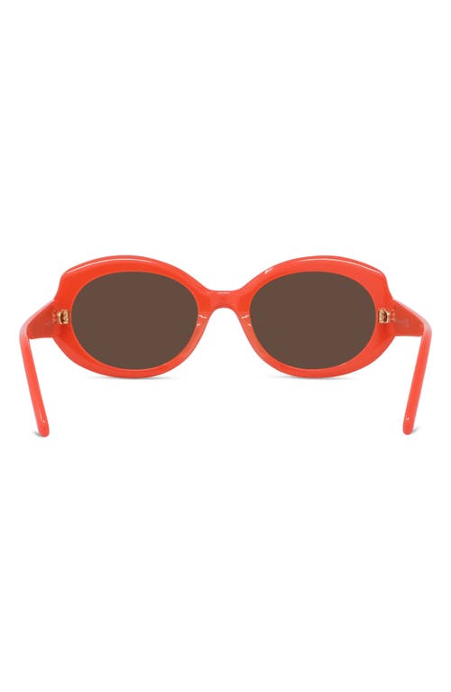 Loewe Thin Mini 54mm Oval Sunglasses In Red