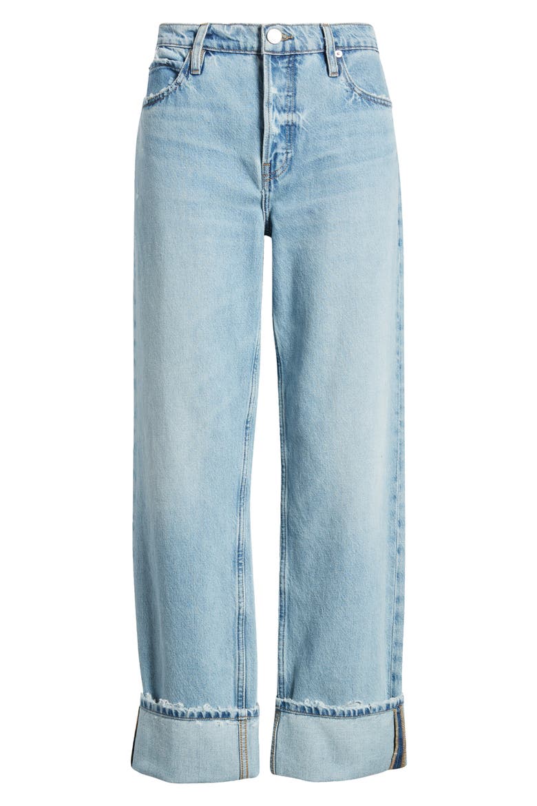 The Slouchy Cuffed Wide Leg Jeans, Alternate, color, ZIGGY