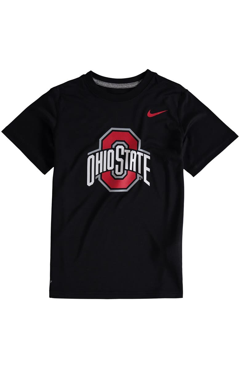 Nike Youth Nike Black Ohio State Buckeyes Logo Legend Performance T-Shirt, Main, color,