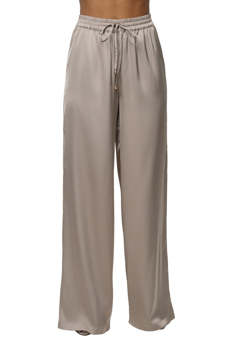JLUXLABEL Sunny Day Wide Leg Pants, Main, color, Beige