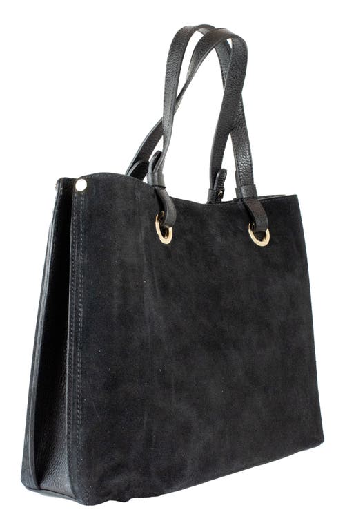 Persaman New York Gaia 18 Suede Tote In Black