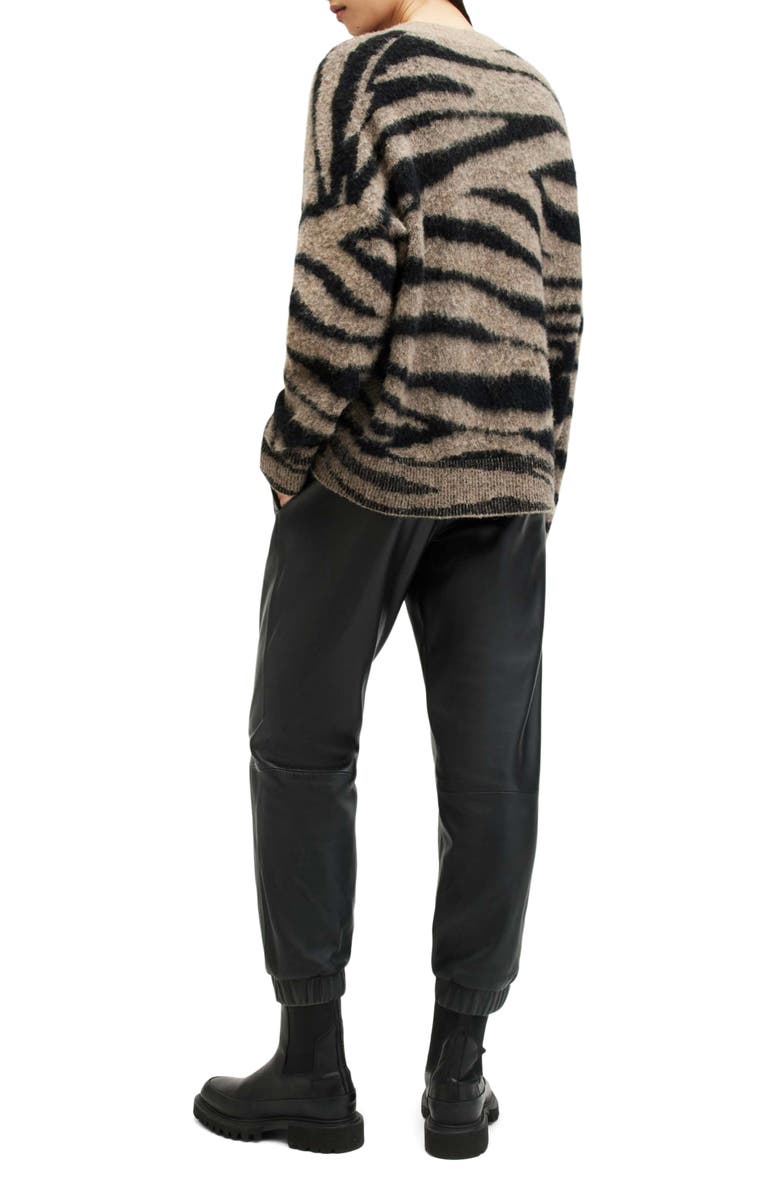 AllSaints Jen Leather Joggers, Alternate, color,