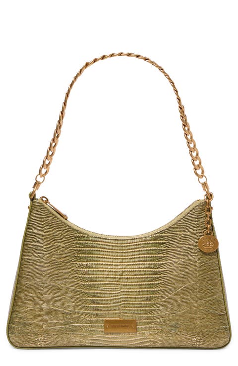Mod Esme Lizard Embossed Leather Shoulder Bag
