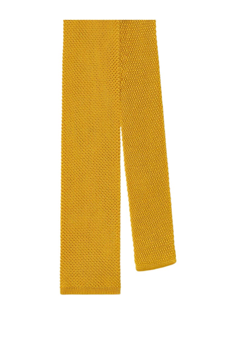 Redford Silk Knit Necktie, Main, color, Gold