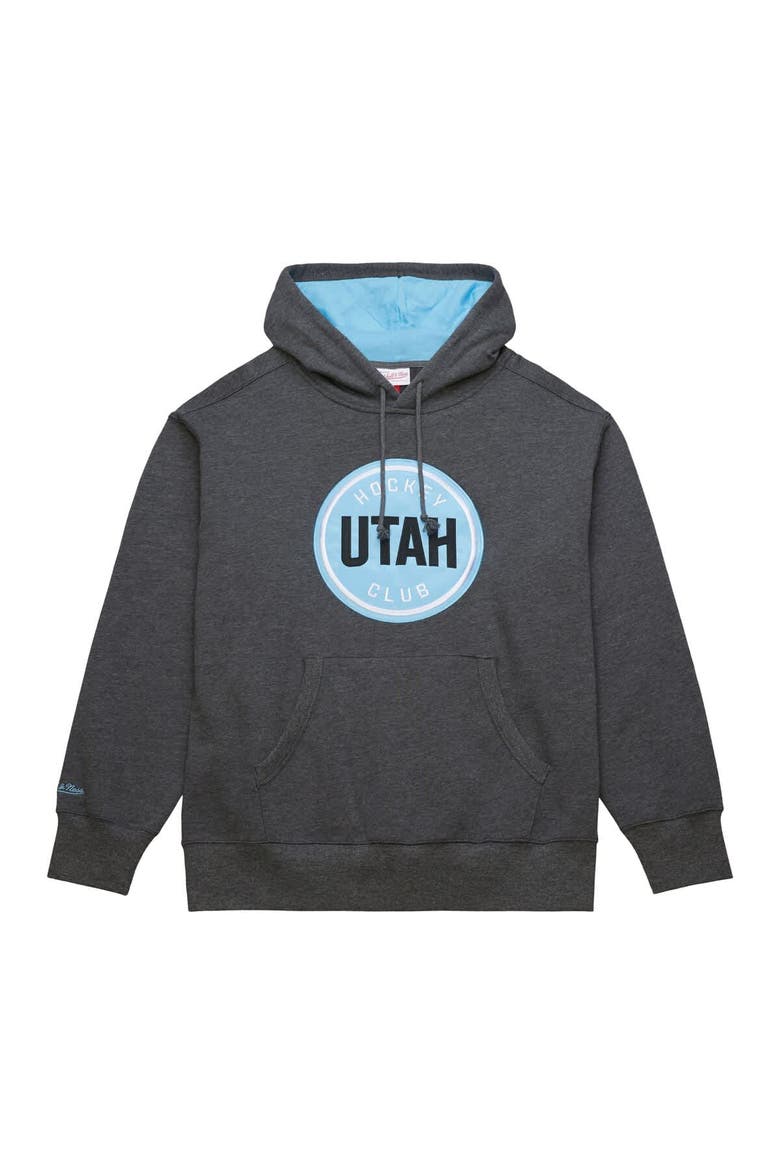 Men's Mitchell & Ness Anthracite Utah Hockey Club Playoff Pullover Hoodie, Alternate, color, Anthracite