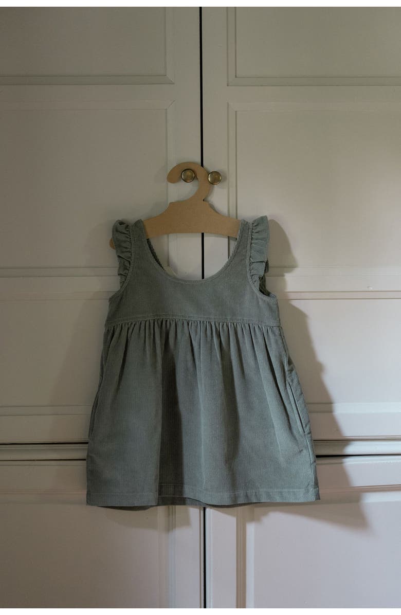 Pehr Organic Cotton Corduroy Pinafore Dress, Alternate, color, Sage