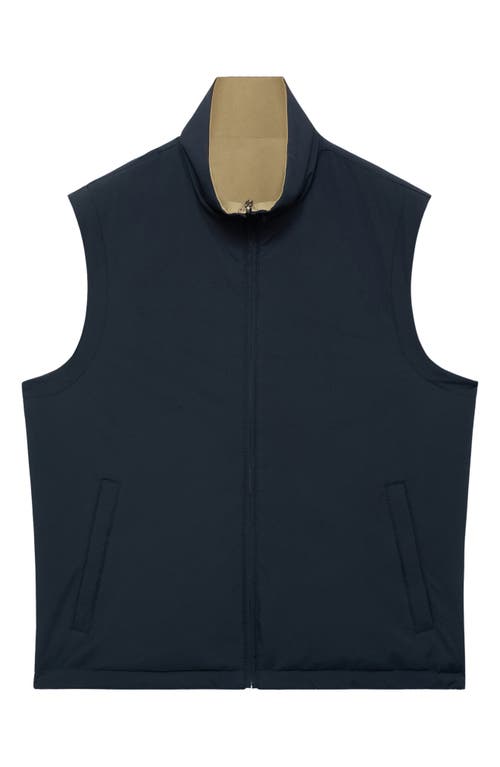 Mango Reversible Water Repellent Vest In Blue