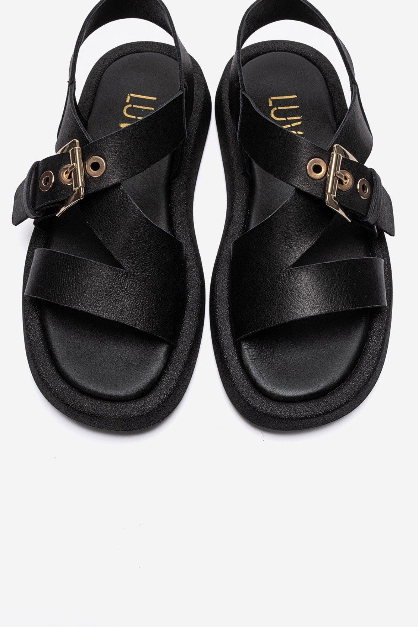 Roven Leather Sandal, Alternate, color, Black